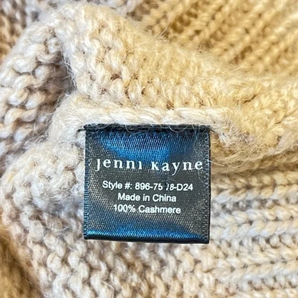 NWT Jenni Kayne Cashmere Kate V-Neck Sweater Small-Medium Caramel Tan Oversized - Picture 5 of 14